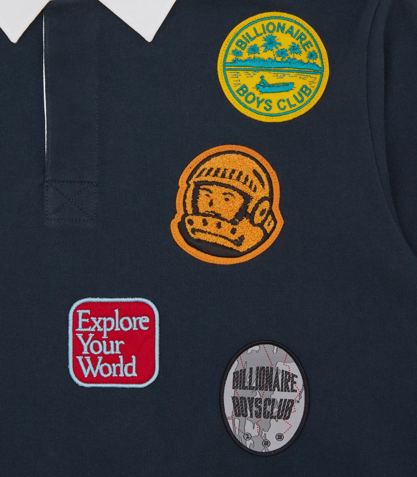 PATCHES RUGBY SHIRT - NAVY