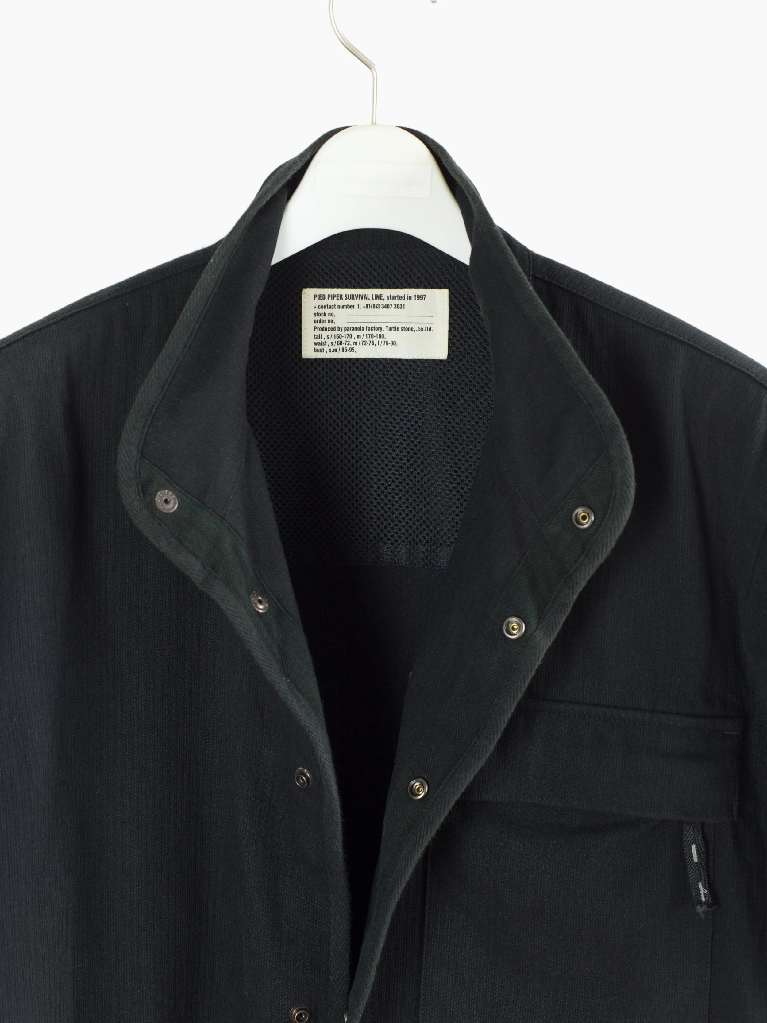 Pied Piper 00s Band Collar Work Shirt