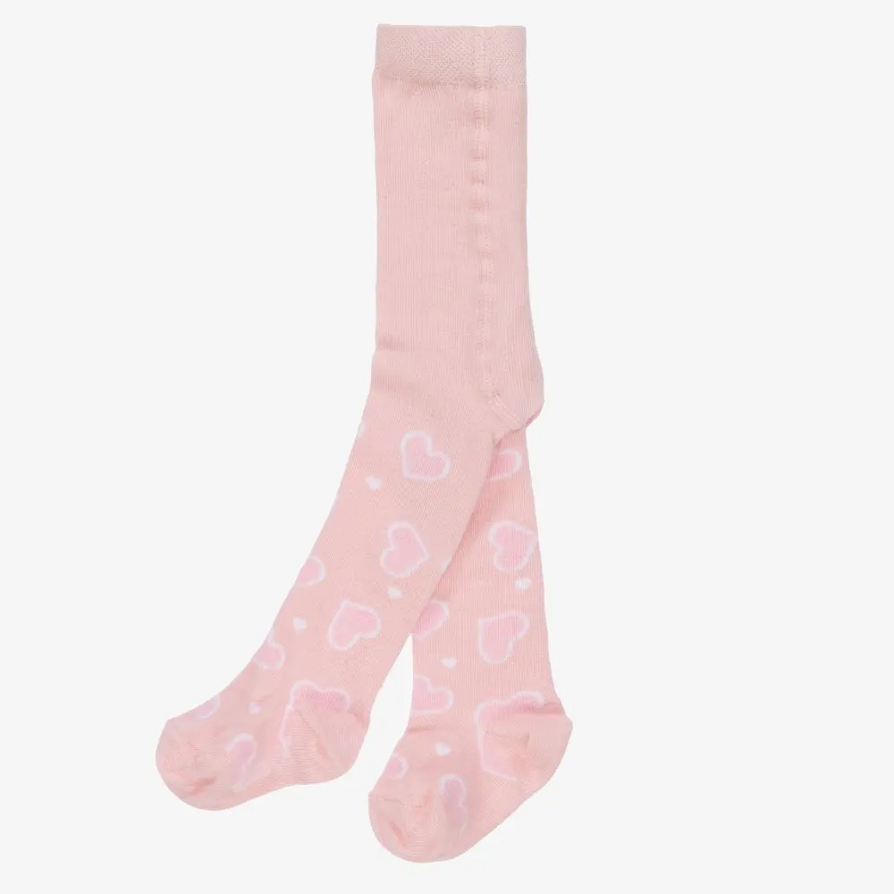 Pink Cotton Heart Tights