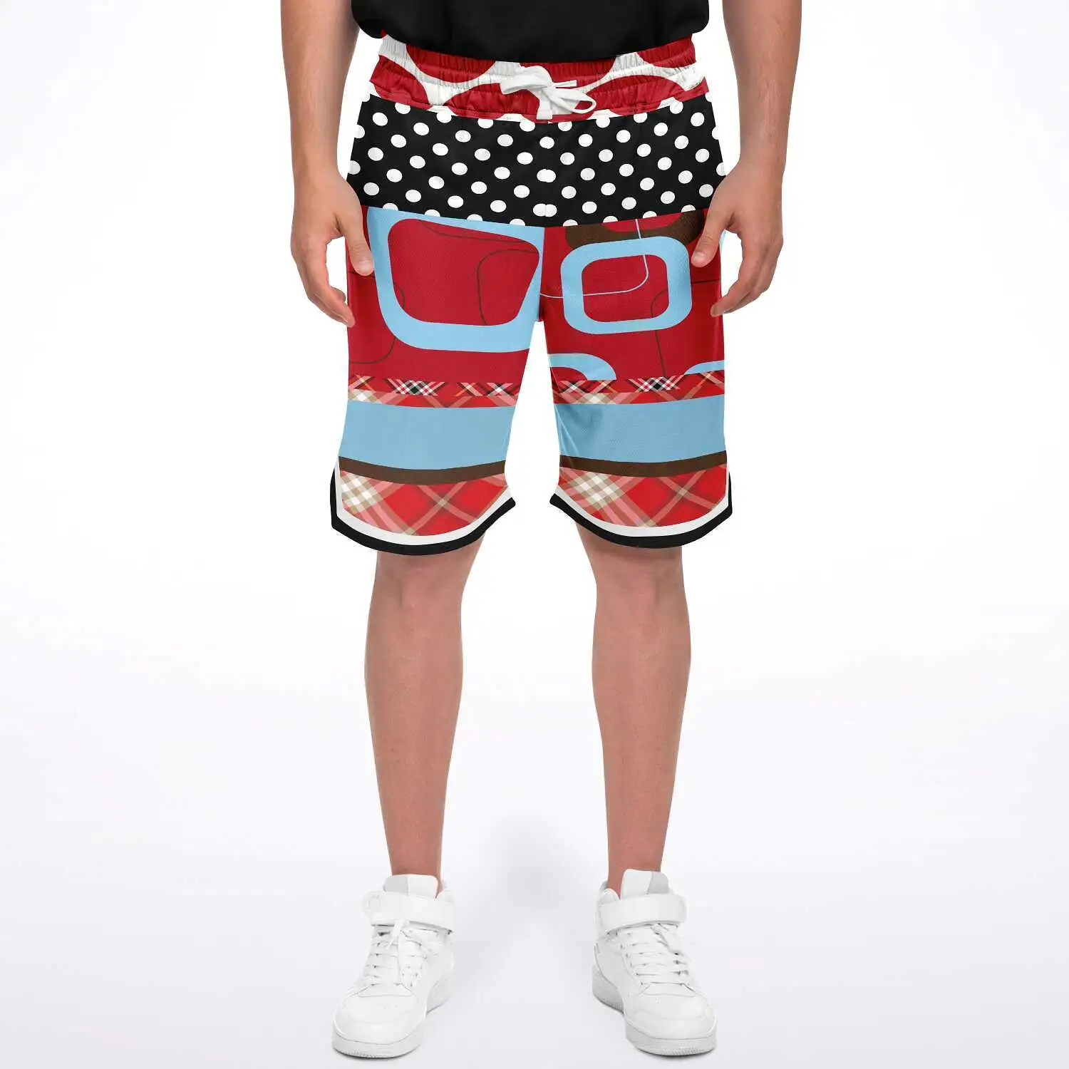 Red Pacific Palisades Basketball Shorts