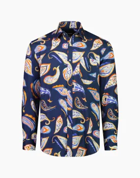 Rembrandt - Sinatra Shirt - Navy/Orange