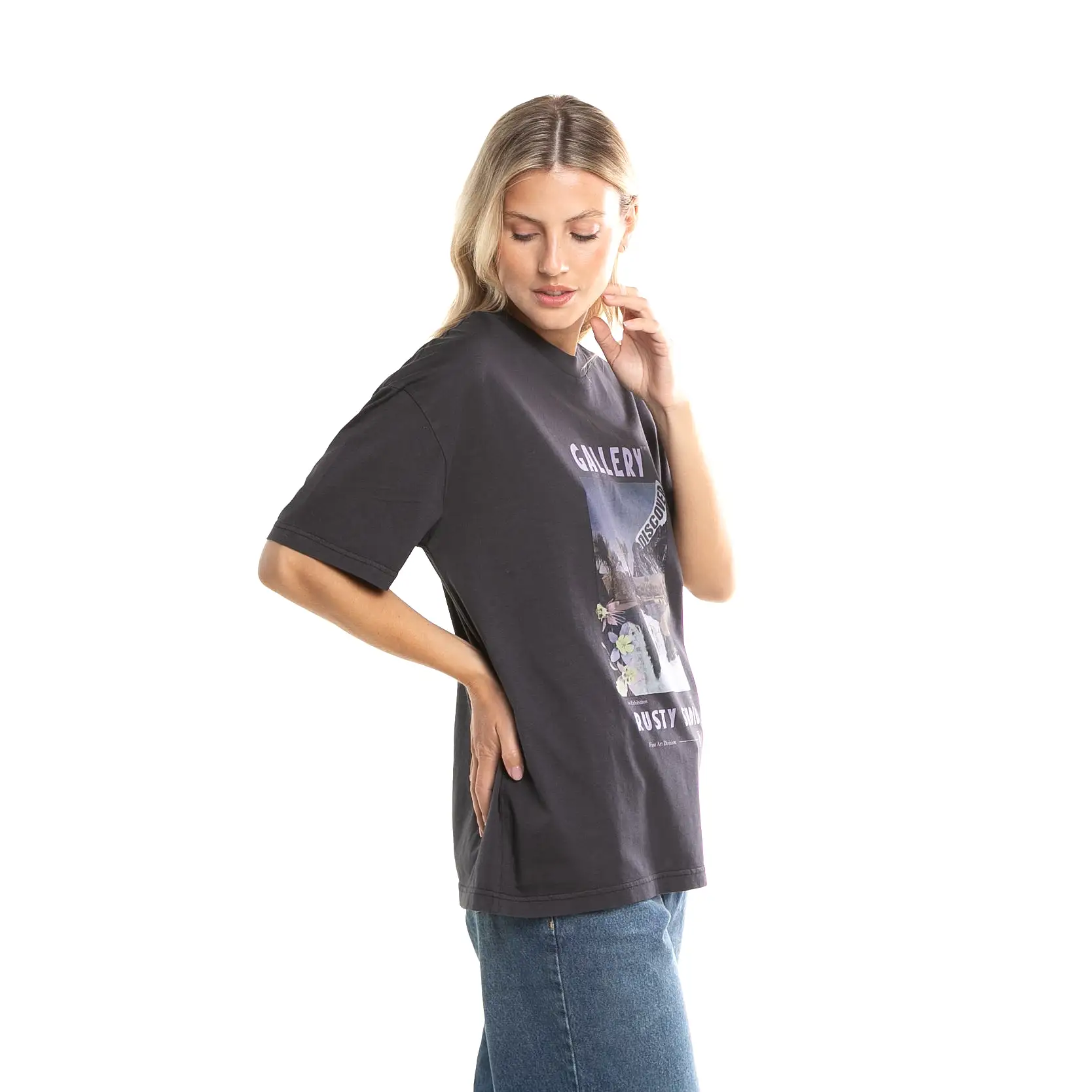 Remera Mc Rusty Rusty Studio Oversize Tee Ld Black