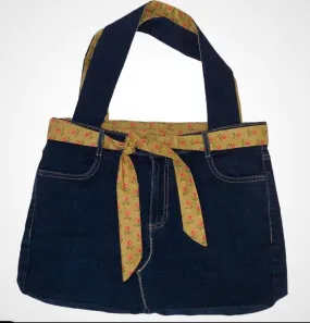 Reworked Ladies Bag Made Using Levi's Ladies Denim Pant, Style # CR339