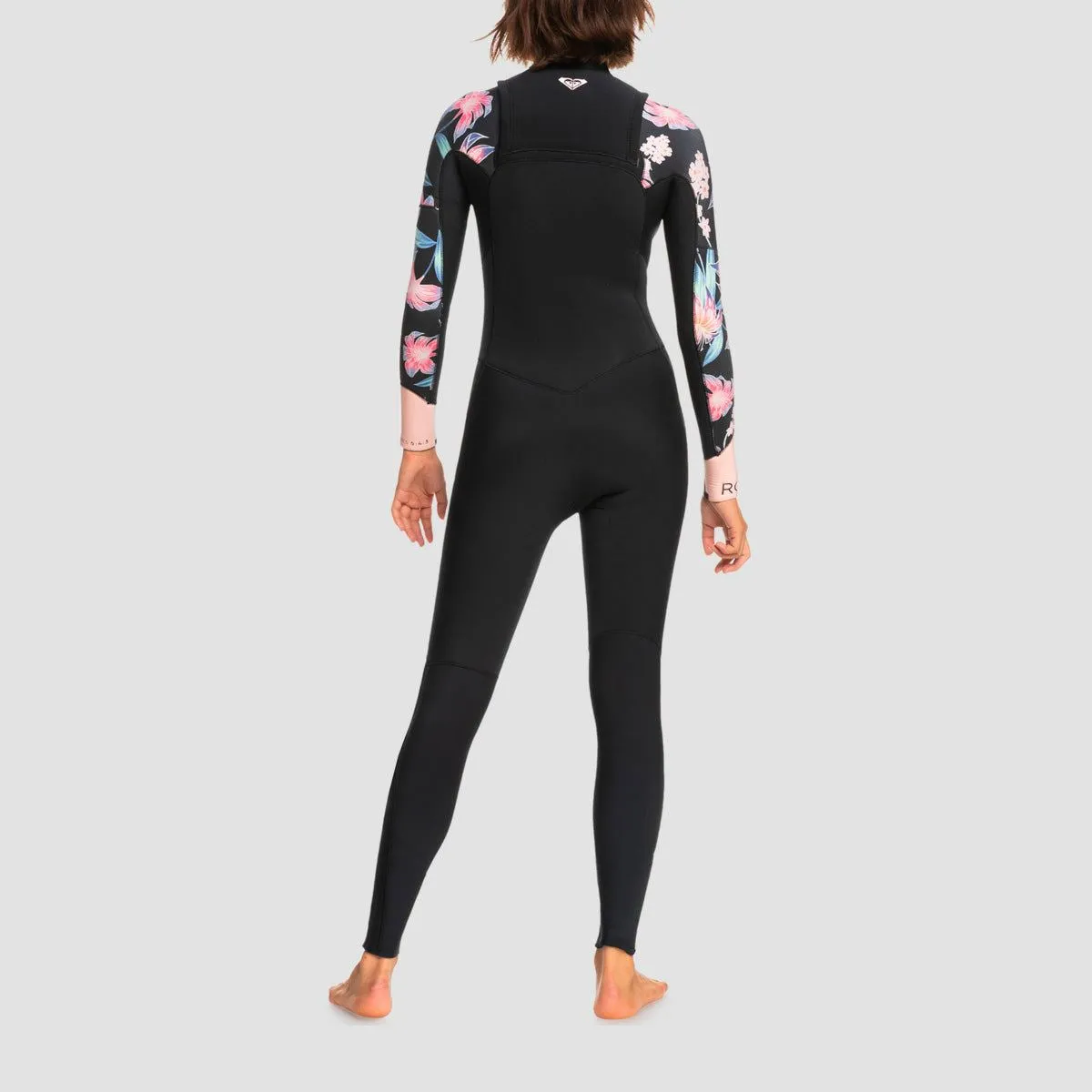 Roxy Swell Series 3/2mm Chest Zip Wetsuit Anthracite Paradise Found S - Womens