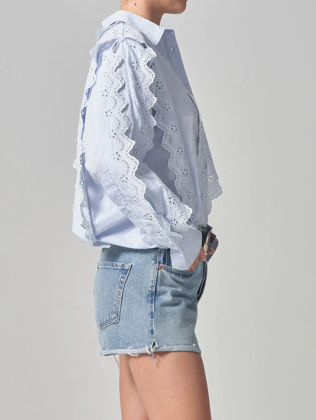 Shay Popover (Scalloped) Shirt - Santa Cruz