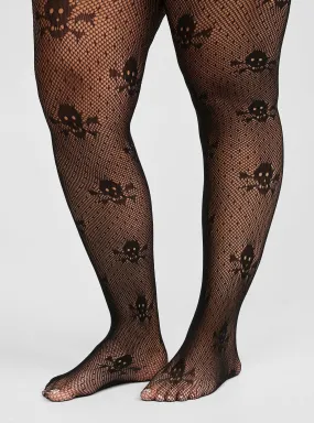 Skull Fishnet Tights