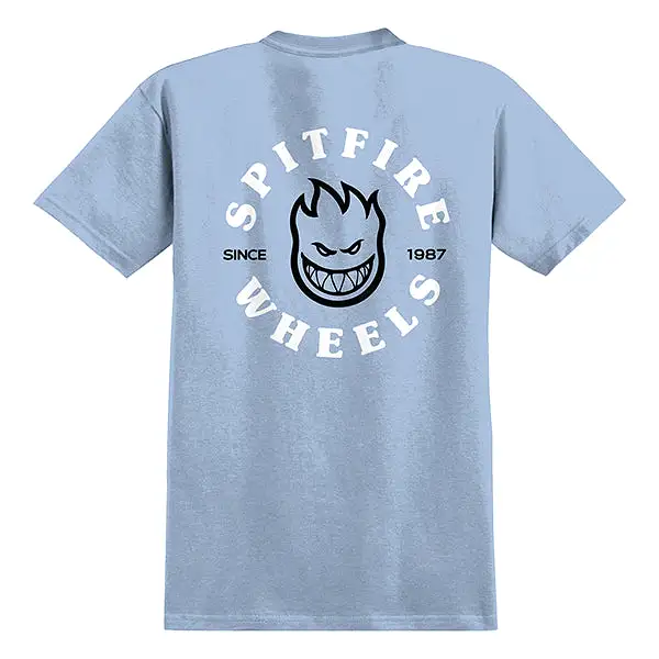 SPITFIRE BIGHEAD CLASSIC TEE LIGHT BLUE/BLACK/WHITE