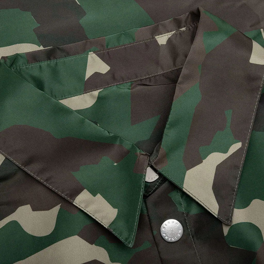 S/S Camo Nylon Shirt - Camo Green