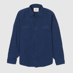 Sugar Cane 2-Pocket AI Indigo Dyed Work Shirt