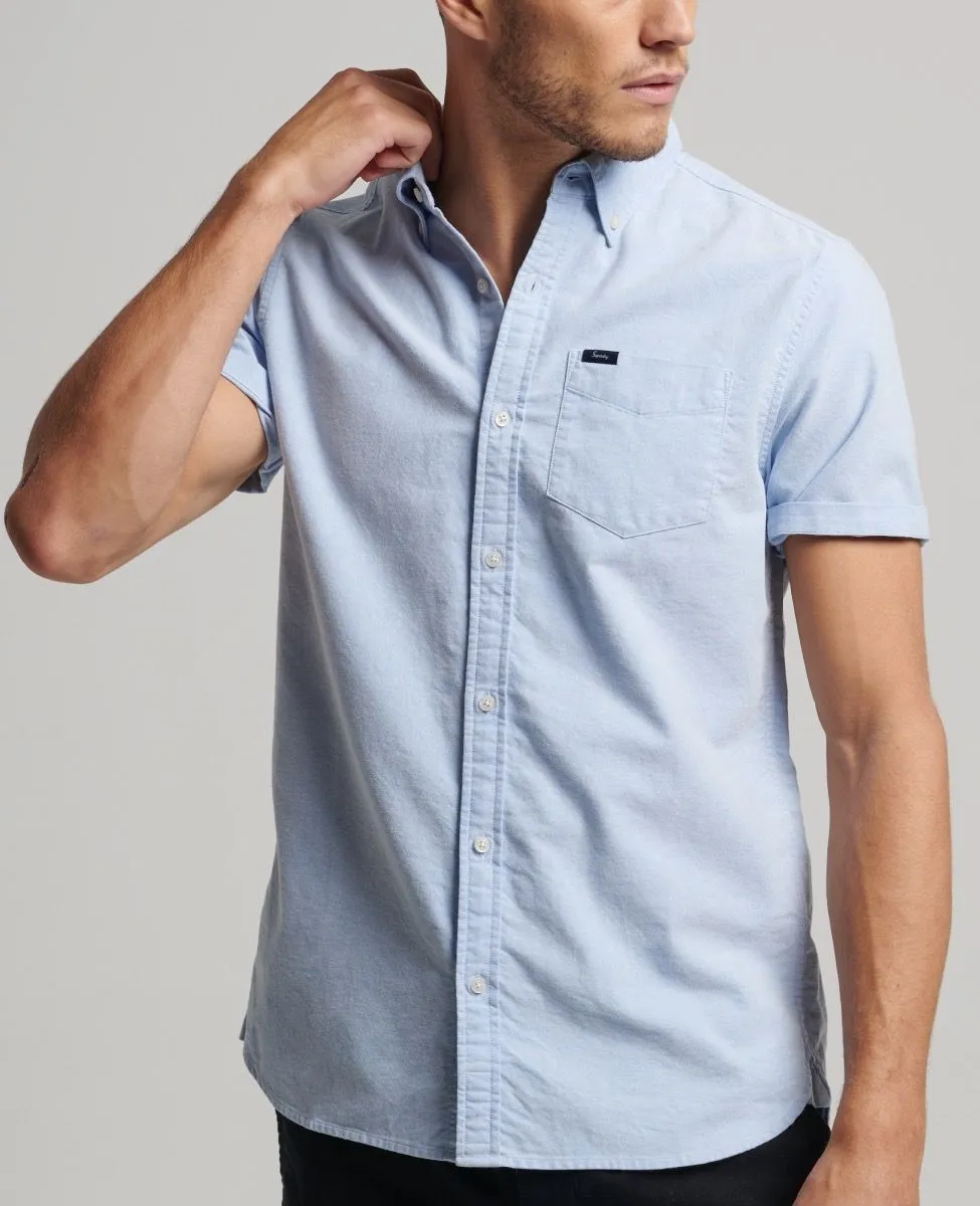 Superdry Vintage Oxford Short Sleeve Shirt Classic Blue