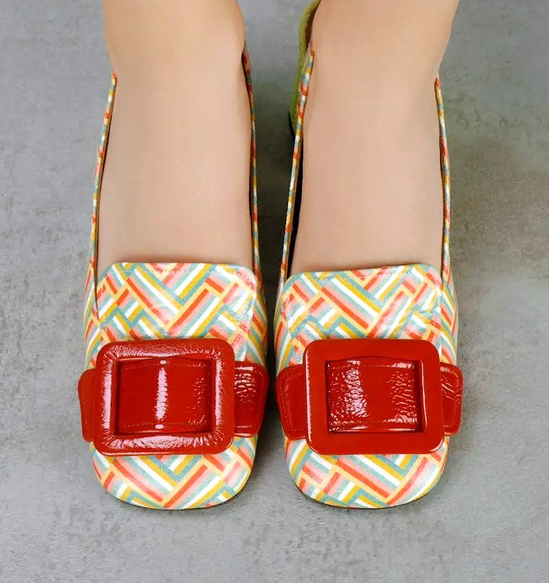 Suzan Multi Geometric Print Heel