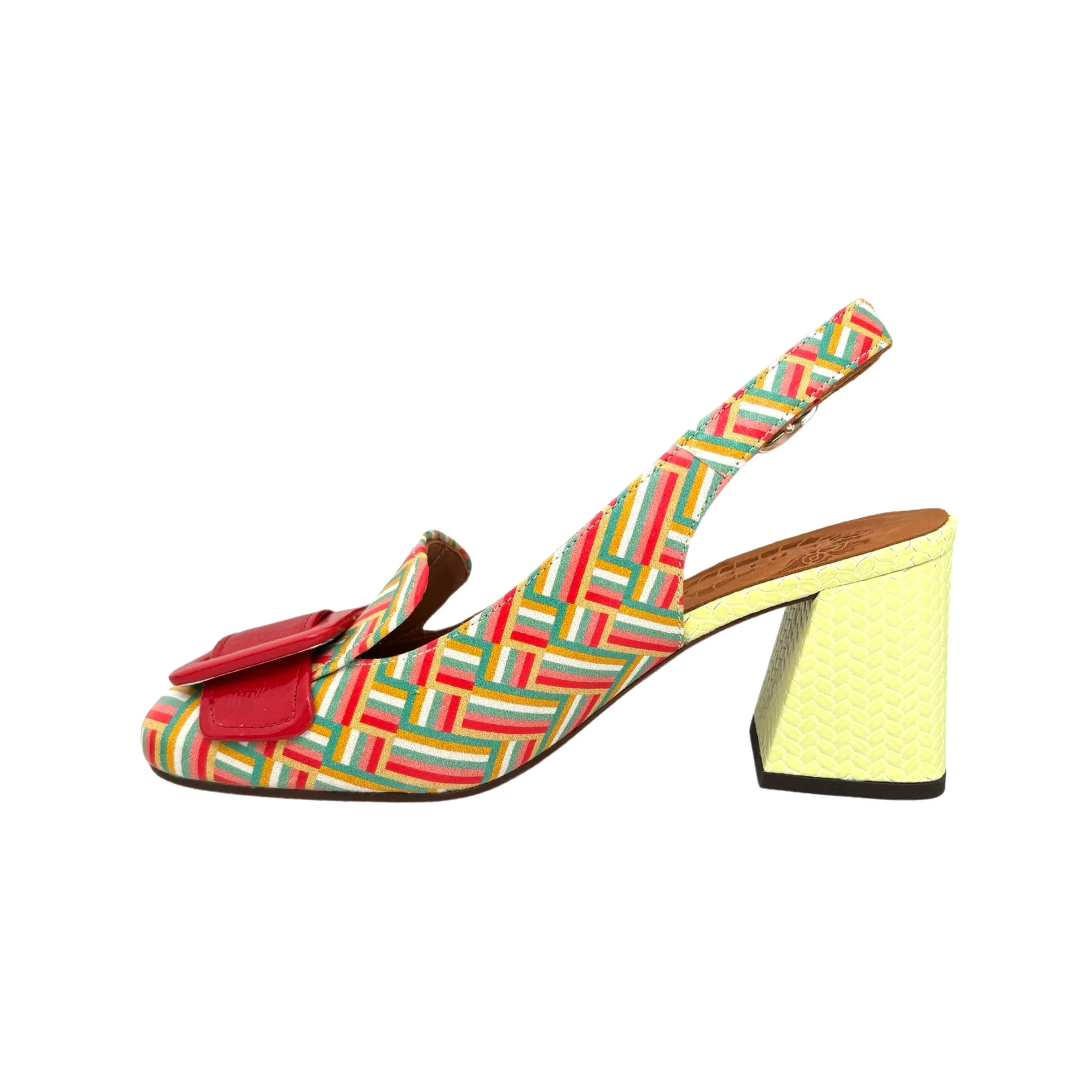 Suzan Multi Geometric Print Heel