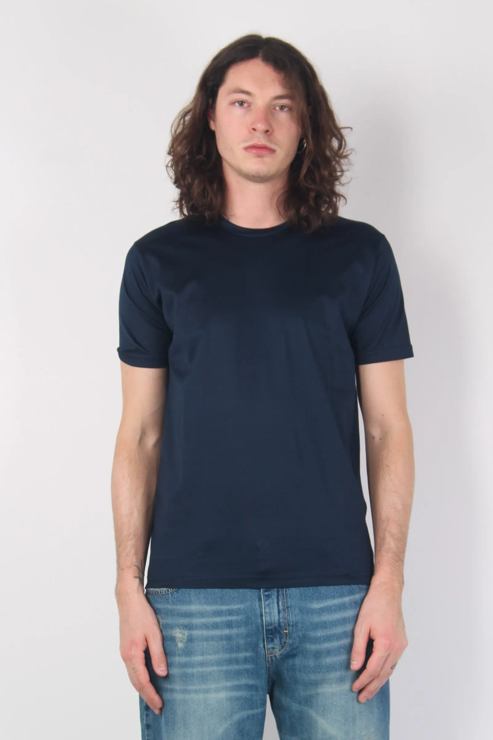 T-shirt Filo Di Scozia Blu Navy