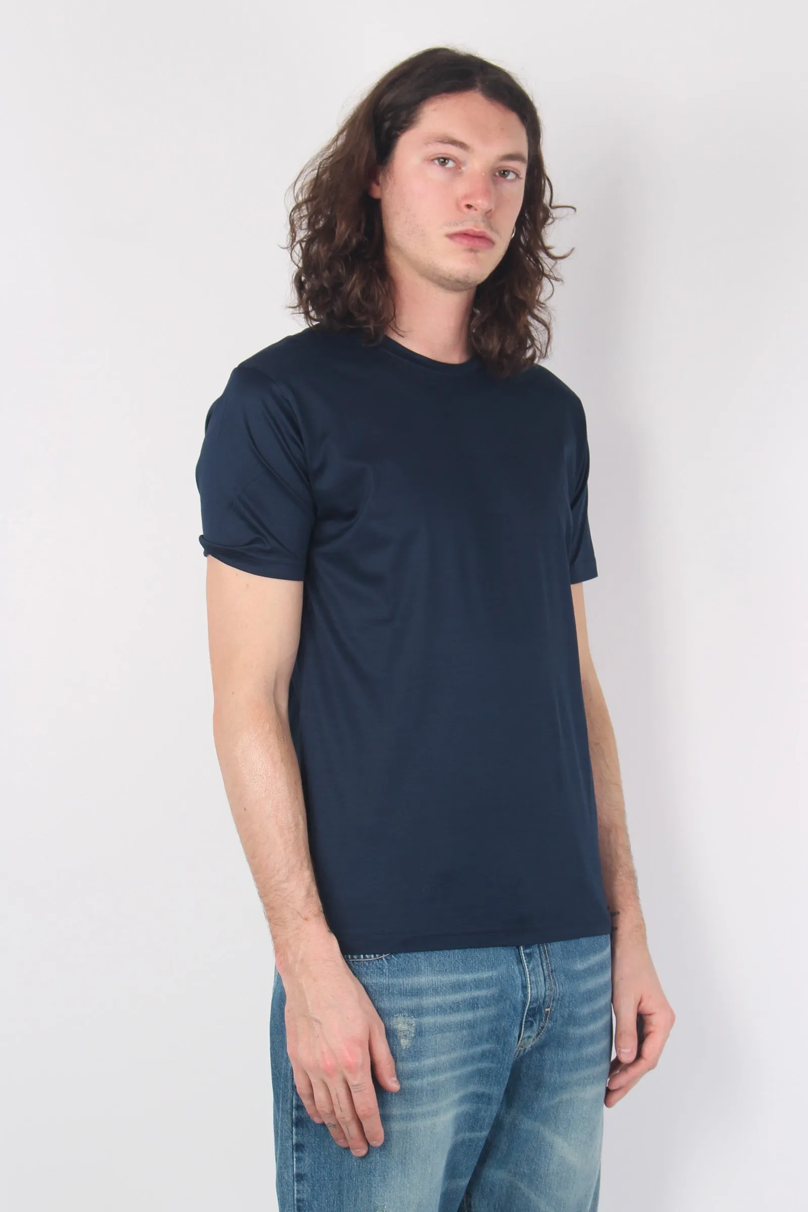 T-shirt Filo Di Scozia Blu Navy