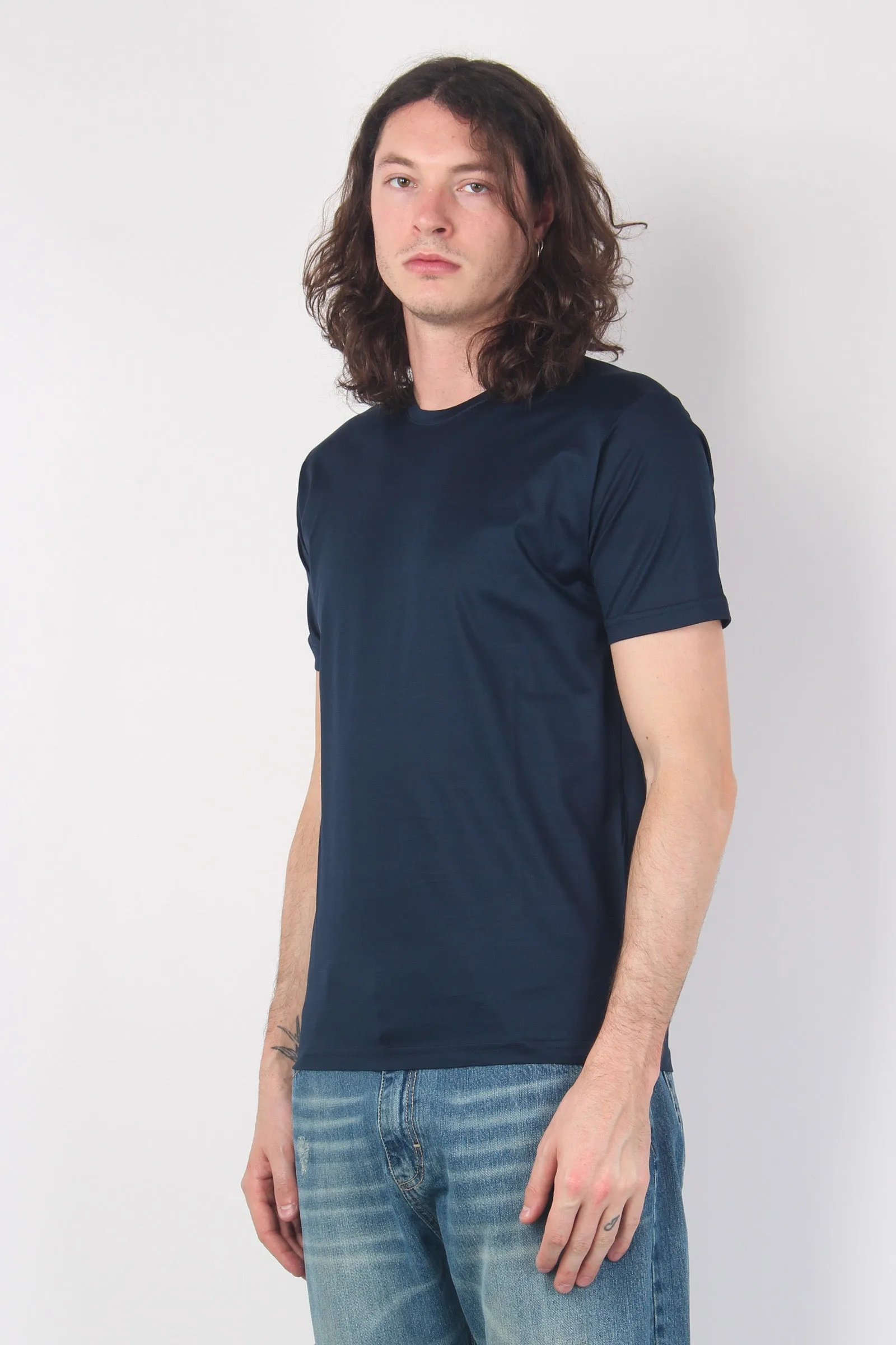 T-shirt Filo Di Scozia Blu Navy