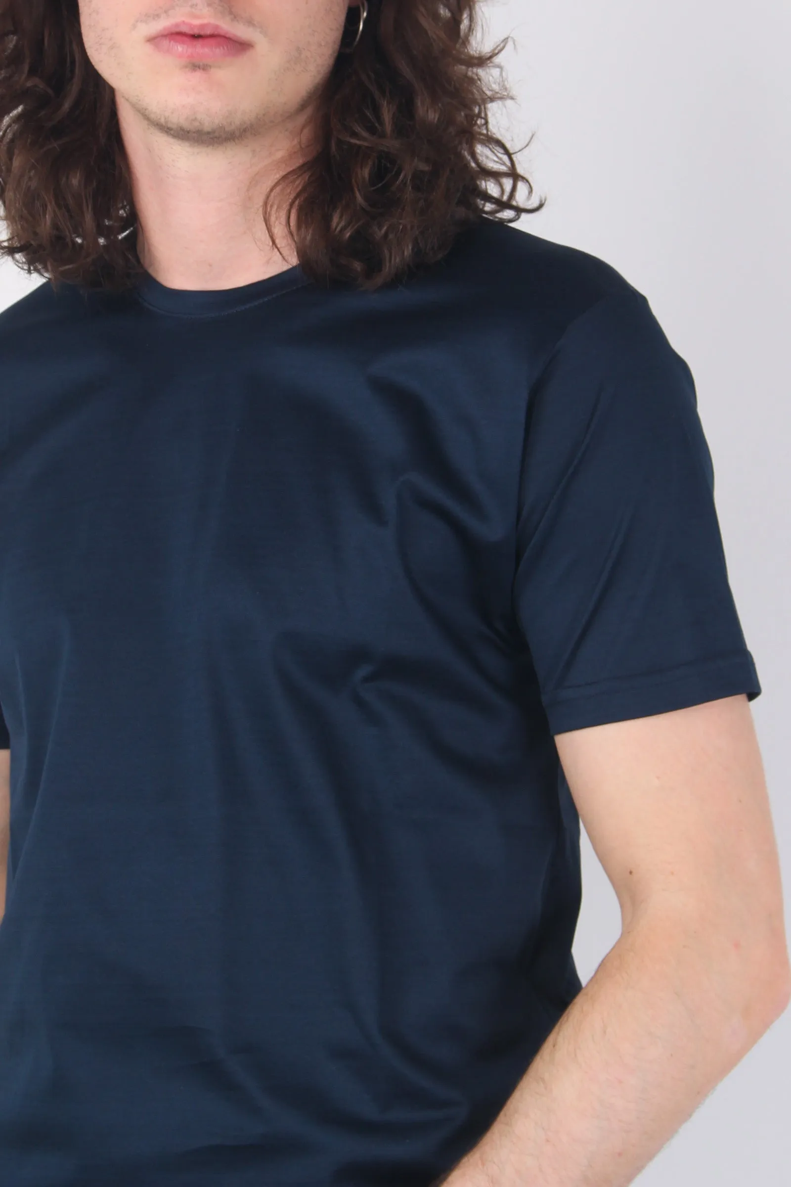 T-shirt Filo Di Scozia Blu Navy