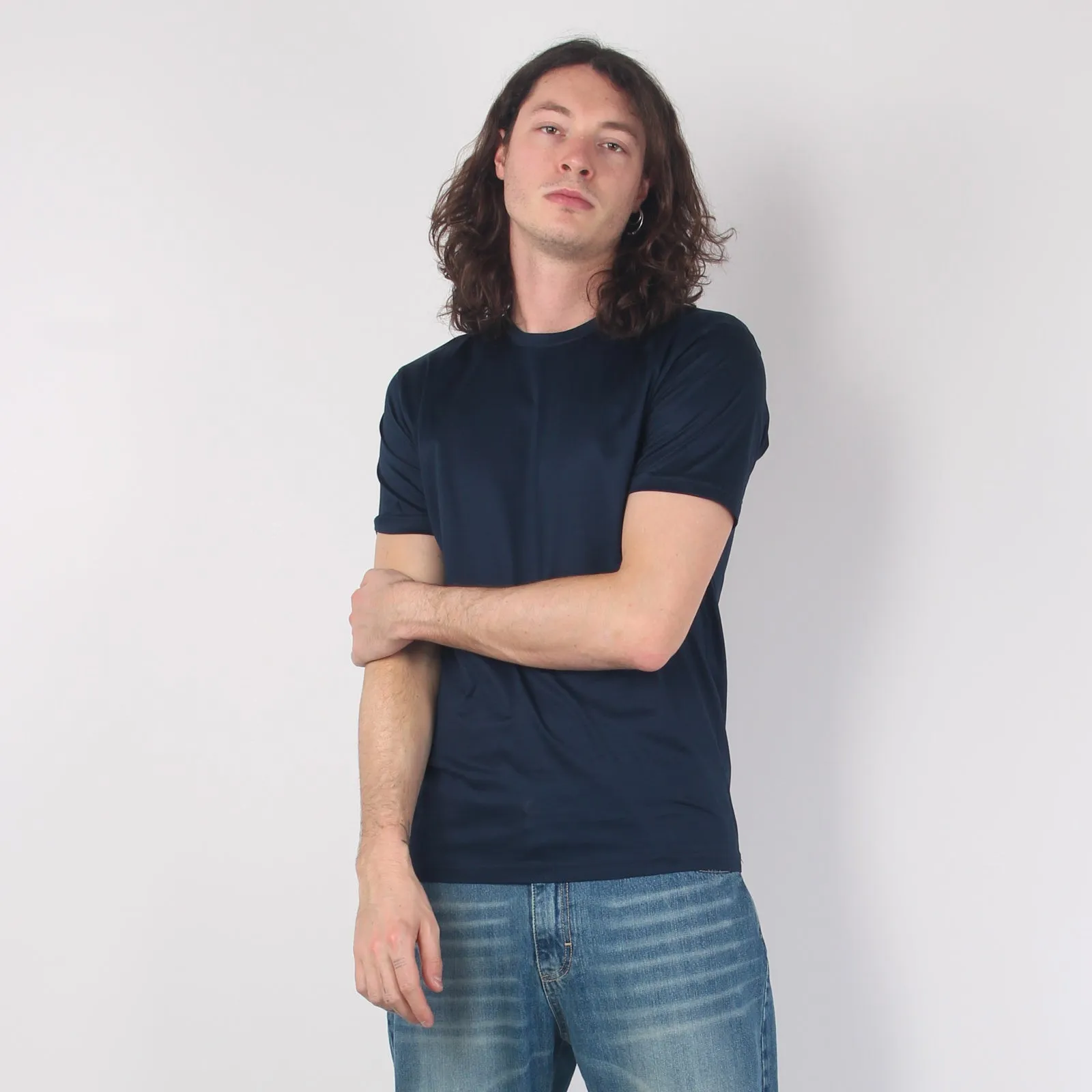 T-shirt Filo Di Scozia Blu Navy