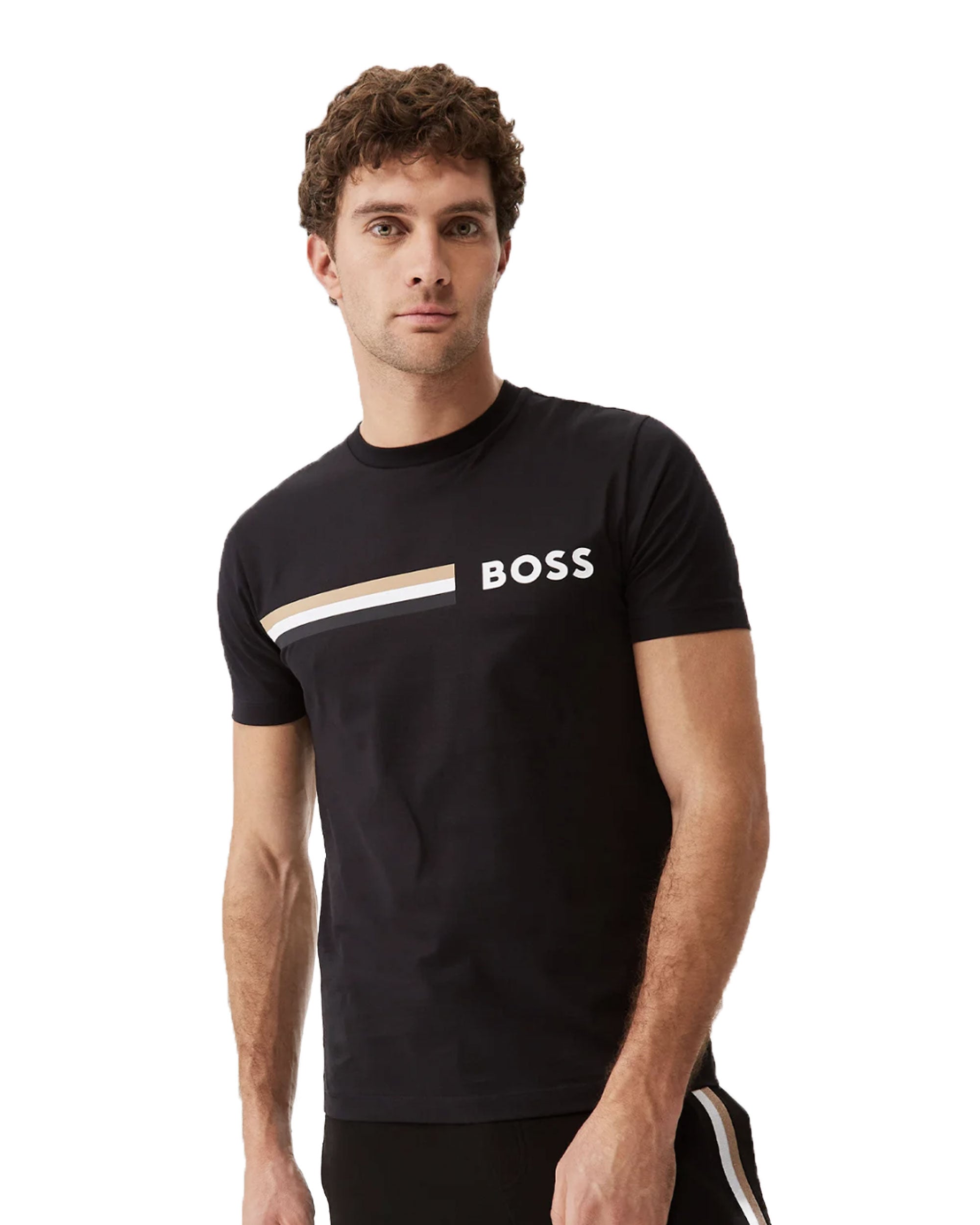 T-Shirt Uomo Boss Tessler 177 Nero