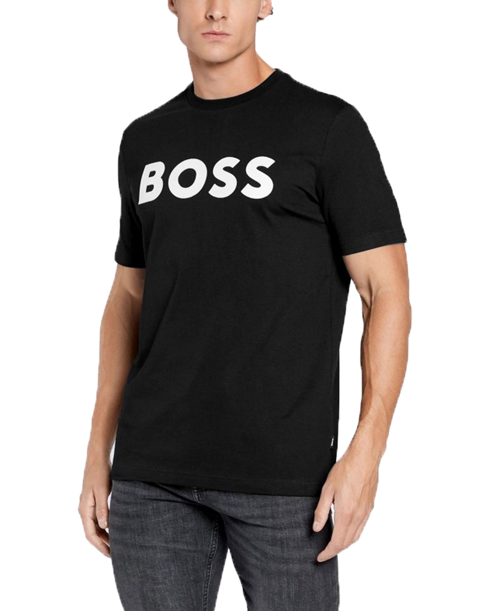 T-Shirt Uomo Boss Tiburt 318 Nero