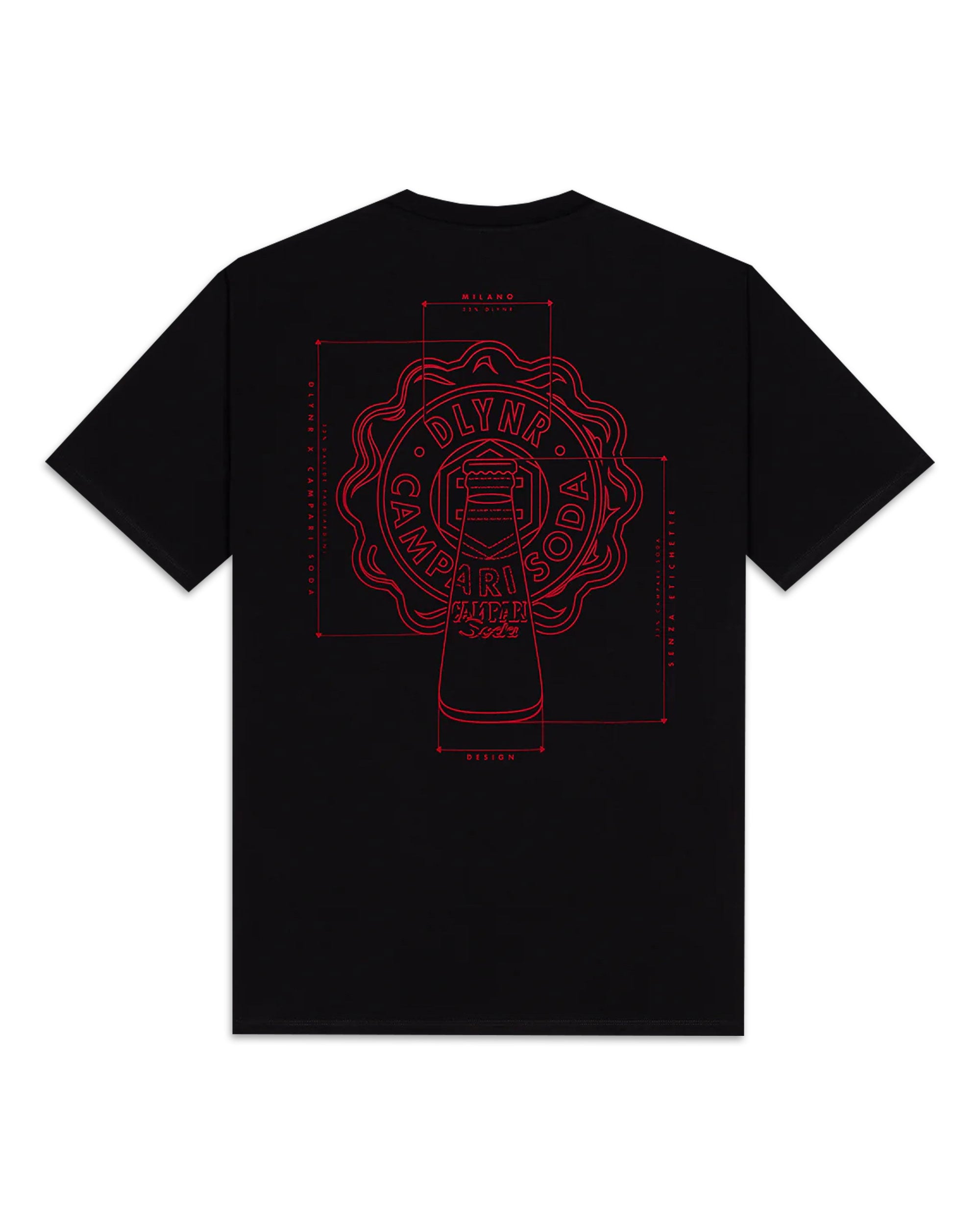 T-Shirt Uomo Dolly Noire Campari Soda Sketch Tee Nero