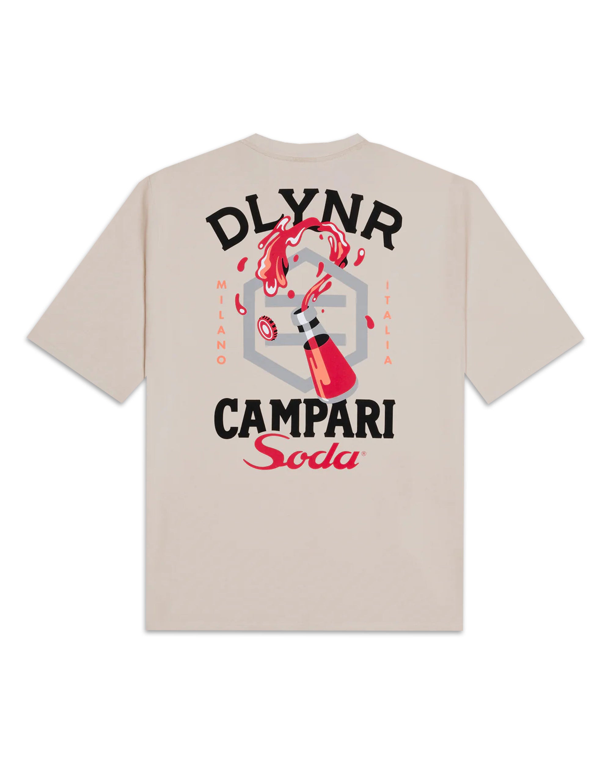 T-Shirt Uomo Dolly Noire Campari Soda Wave Over Tee Beige