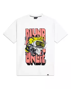 T-Shirt Uomo Dolly Noire Party Hard Skull Tee Bianco