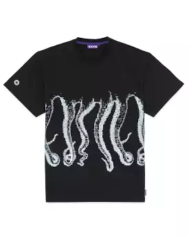 T-Shirt Uomo Octopus Censored Outline Tee Nero