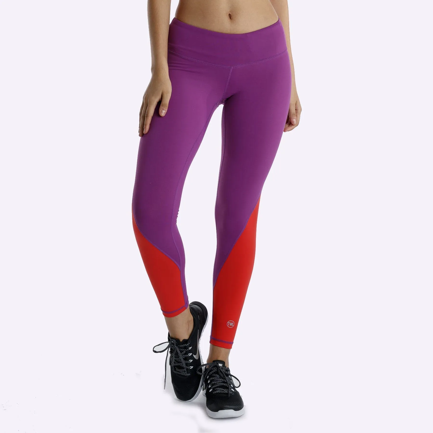 The WOD Life - Women's Rebalance Tights - Ultra Violet/Poppy Red