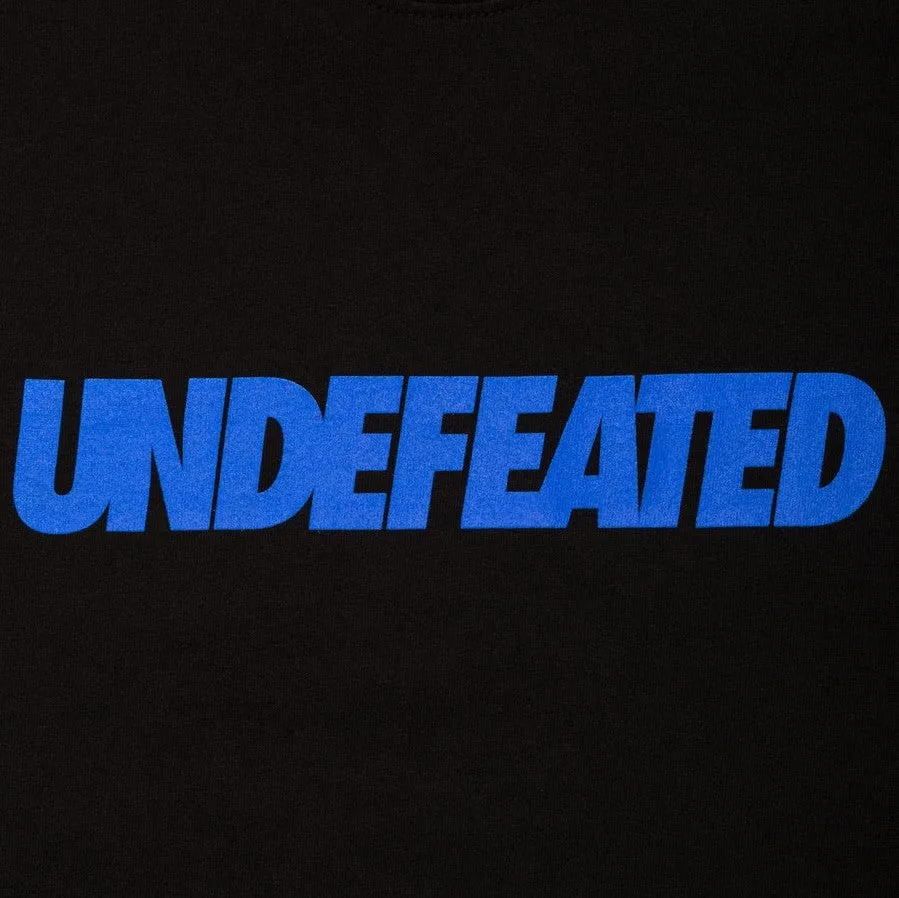 Undefeated Blue Logo Tee Black