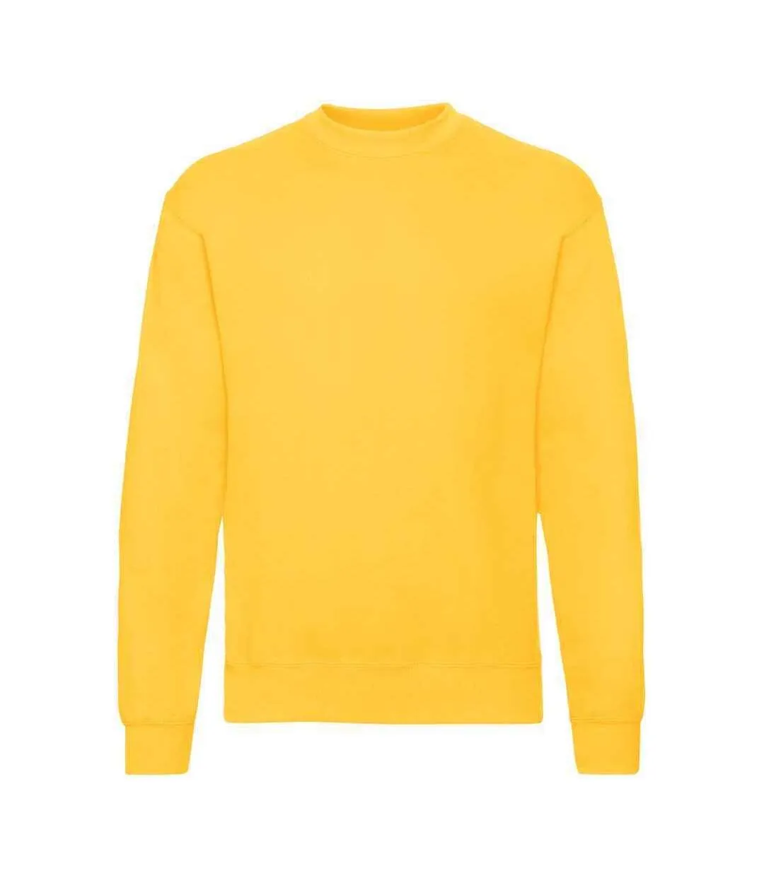 Unisex adult classic drop shoulder sweatshirt sunflower yellow Fruit of the Loom