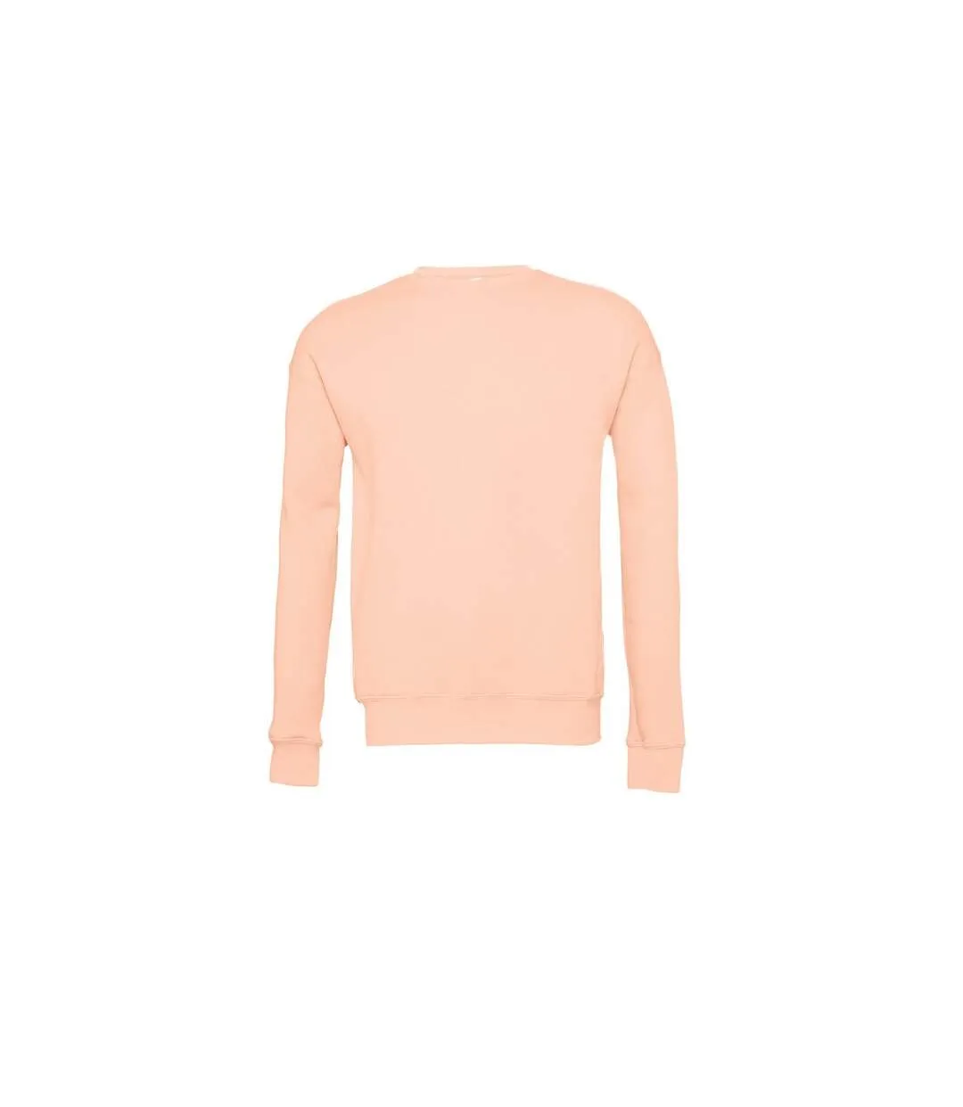 Unisex adult fleece drop shoulder sweatshirt peach Bella + Canvas