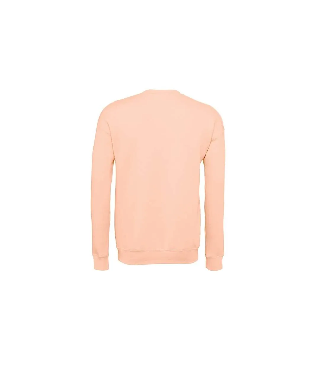 Unisex adult fleece drop shoulder sweatshirt peach Bella + Canvas