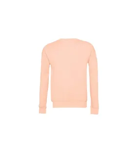 Unisex adult fleece drop shoulder sweatshirt peach Bella + Canvas