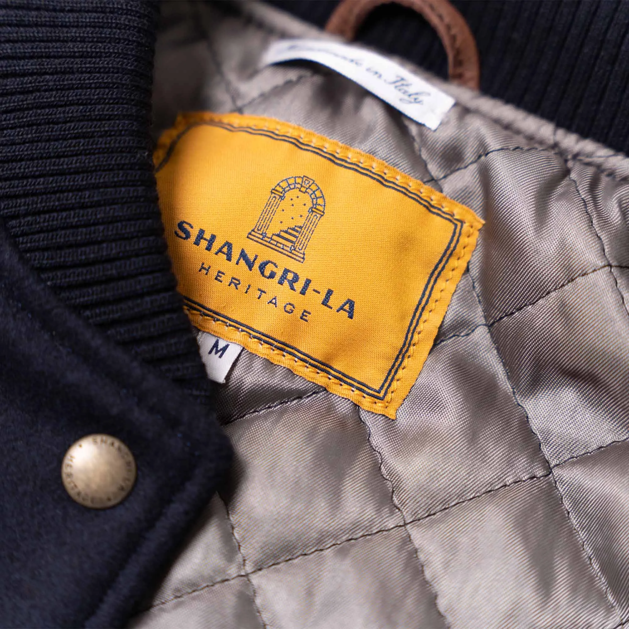 Varsity Women's Navy Blue Wool Jacket - Shangri-la Heritage