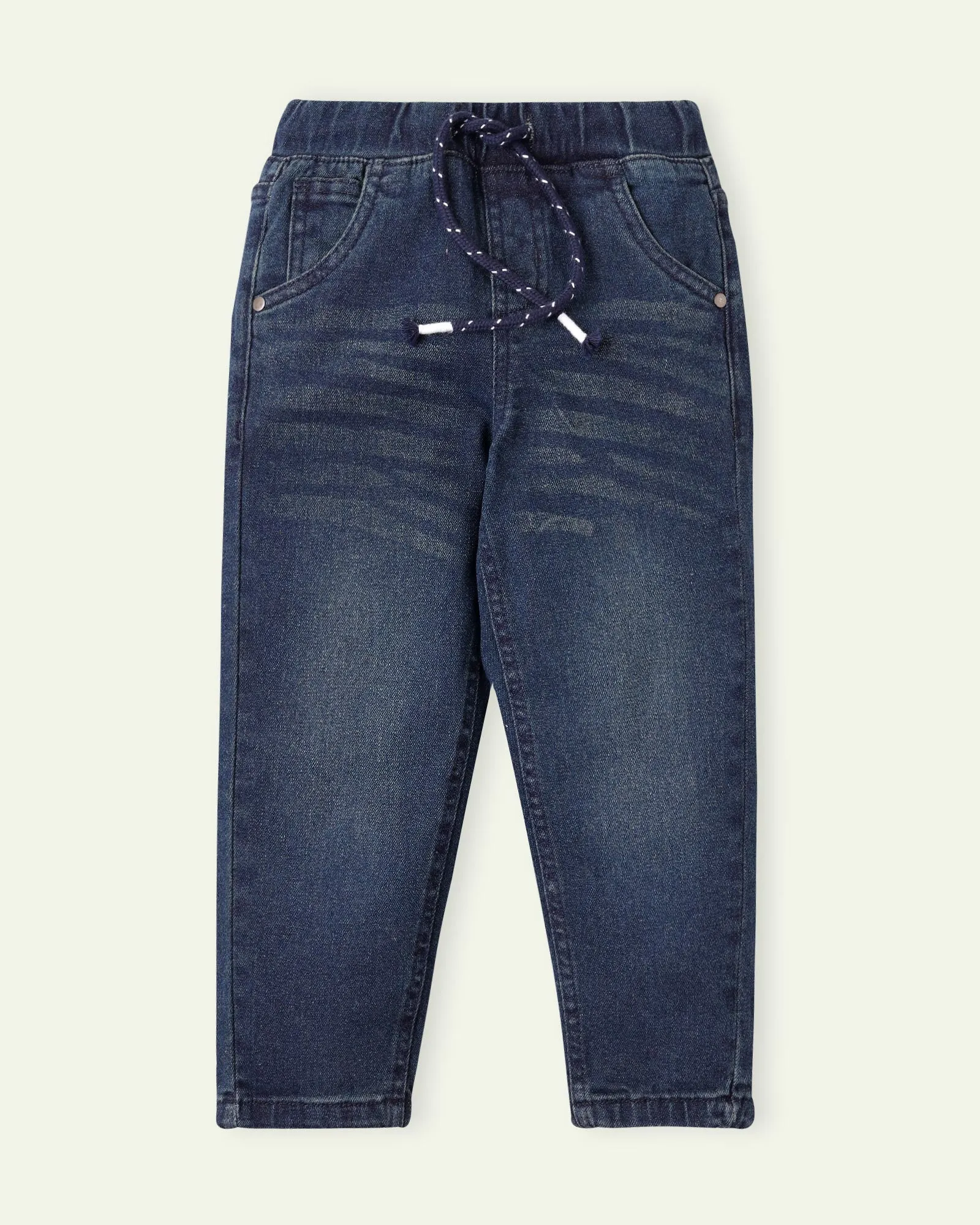 Vintage Wash Pull Up Jeans