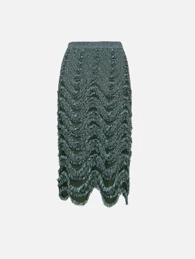 Wave Fringe Skirt