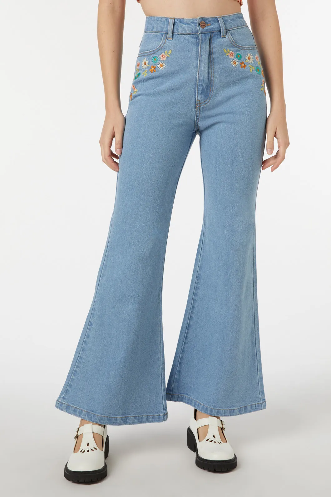 Wendy Flare Embroidered Jean