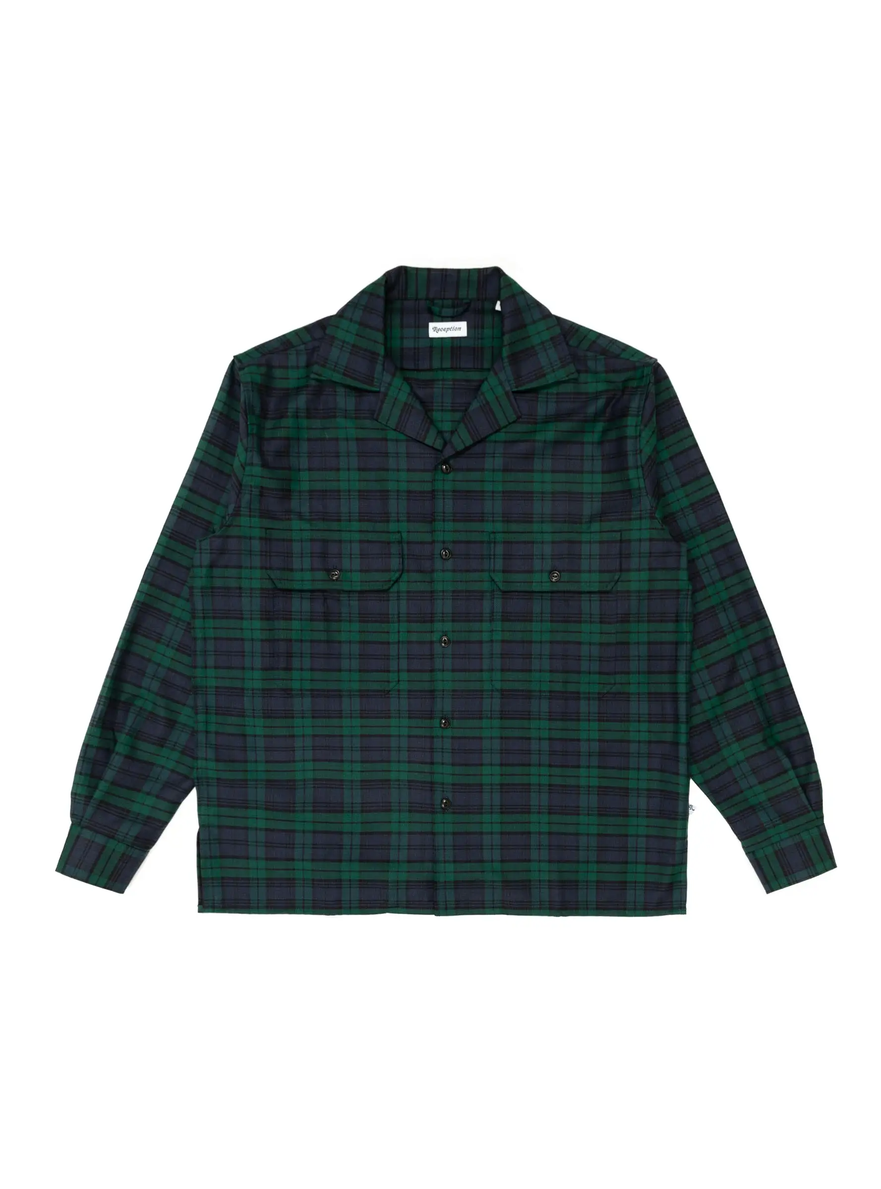 Work Over Shirt Green & Navy Tartan