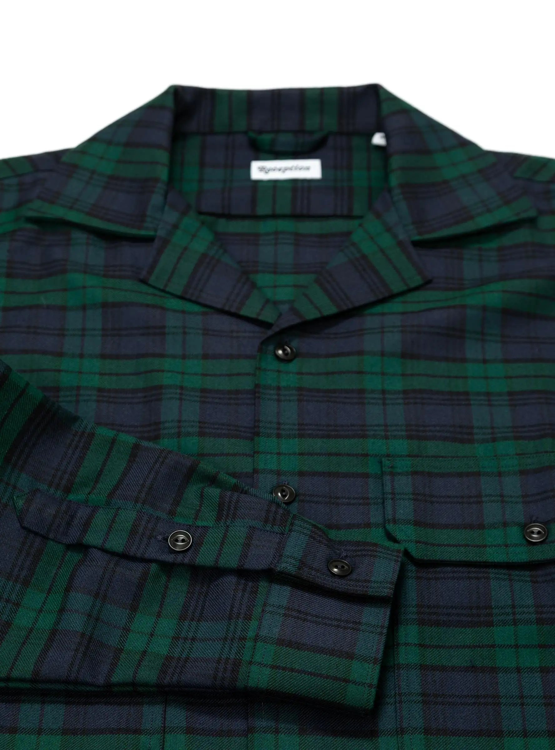 Work Over Shirt Green & Navy Tartan