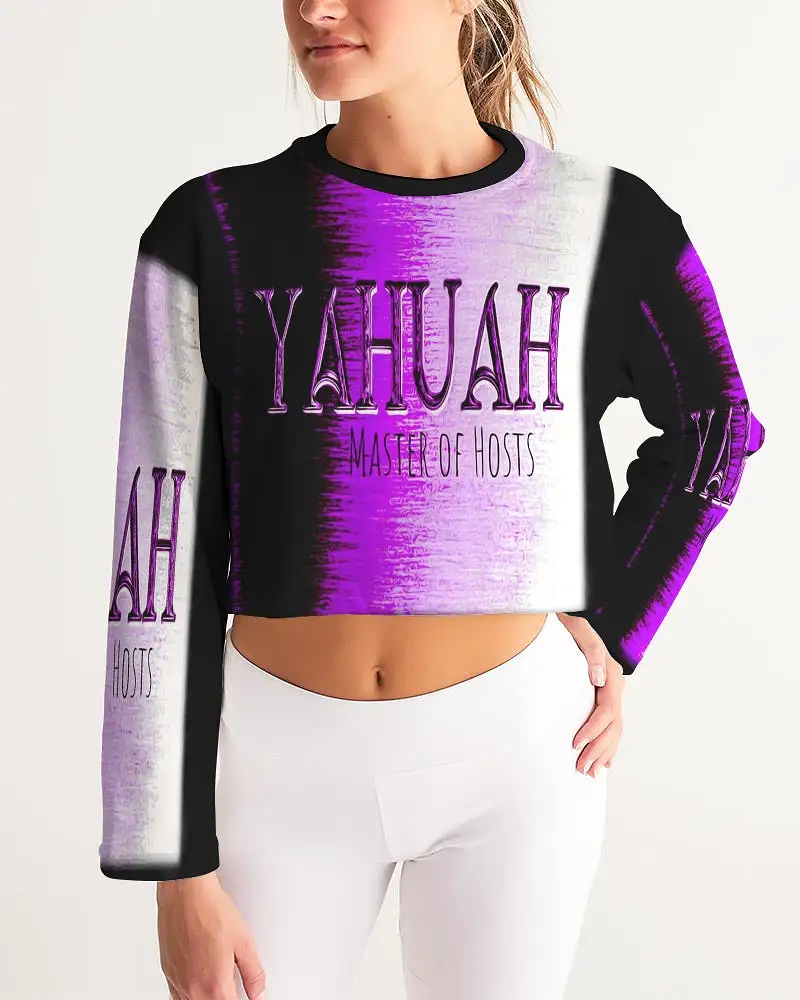 Yahuah-Master of Hosts 01-02 Designer Drop Shoulder Cropped Sweatshirt