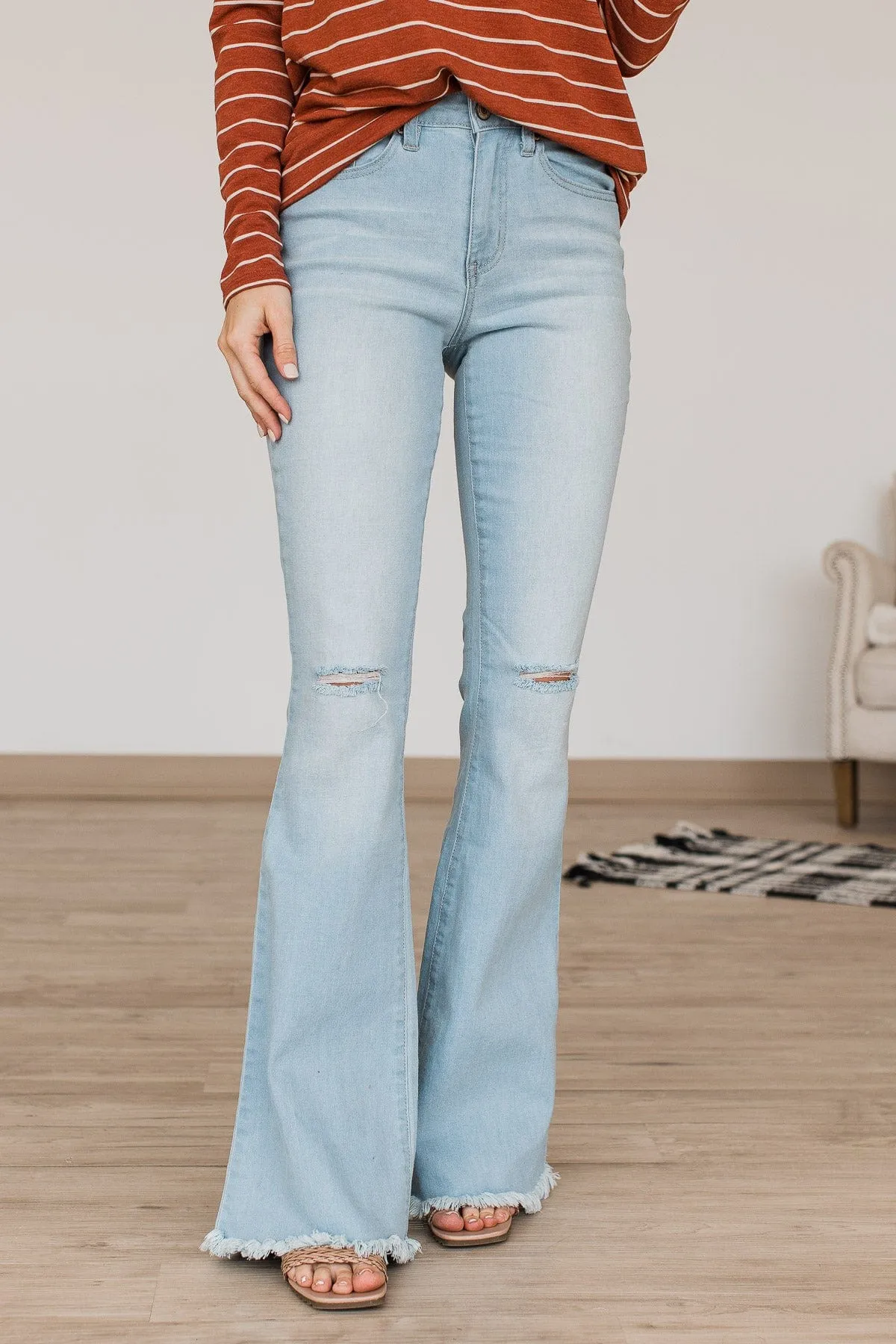 YMI High-Rise Flare Jeans- Marina Wash