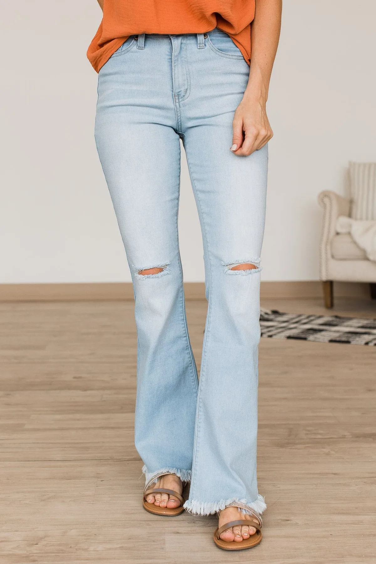 YMI High-Rise Flare Jeans- Marina Wash