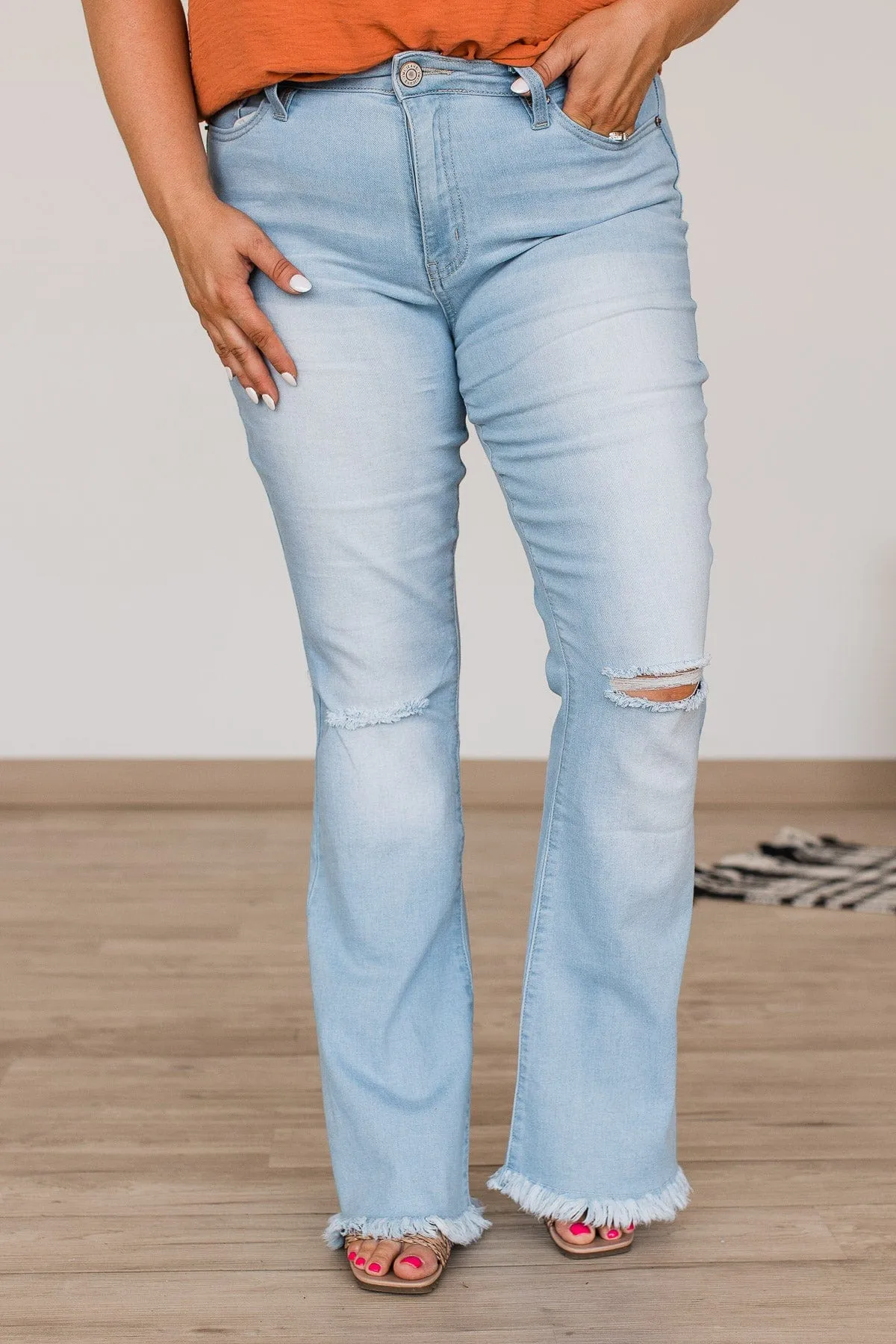 YMI High-Rise Flare Jeans- Marina Wash